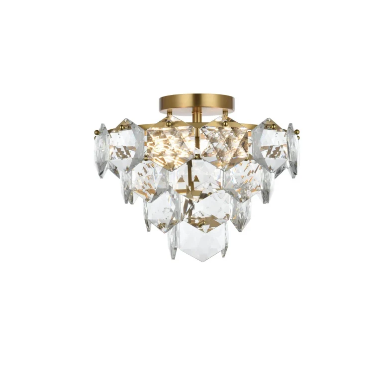 Satin Gold Flush Mount from the Adaline Collection