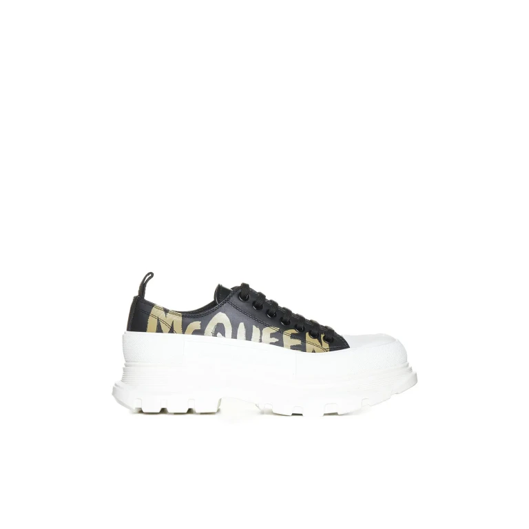 McQueen tread slick graffiti nappa leather sneakers (777961WIAT61680)