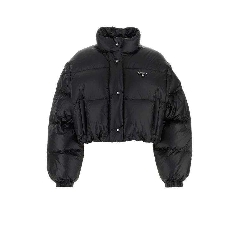Prada Black Nylon Down Jacket F0002 Poliammidericiclata Piumini - Women