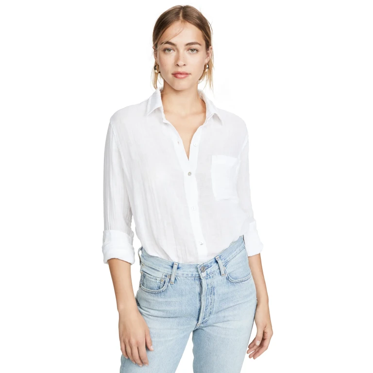 RAILS Ellis Gauze Shirt White XXL