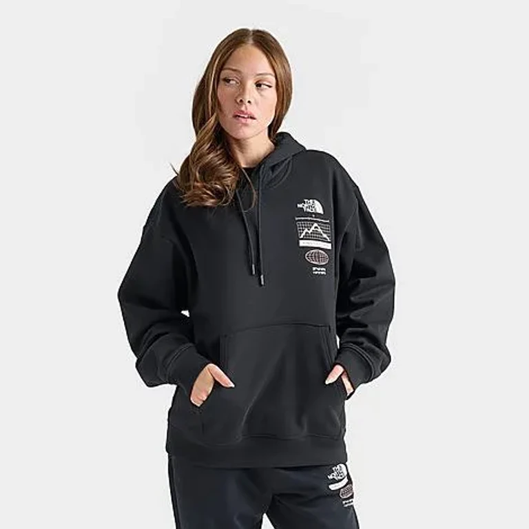 The North Face Women's Tek Oversized Pullover Hoodie in Black Size: XS