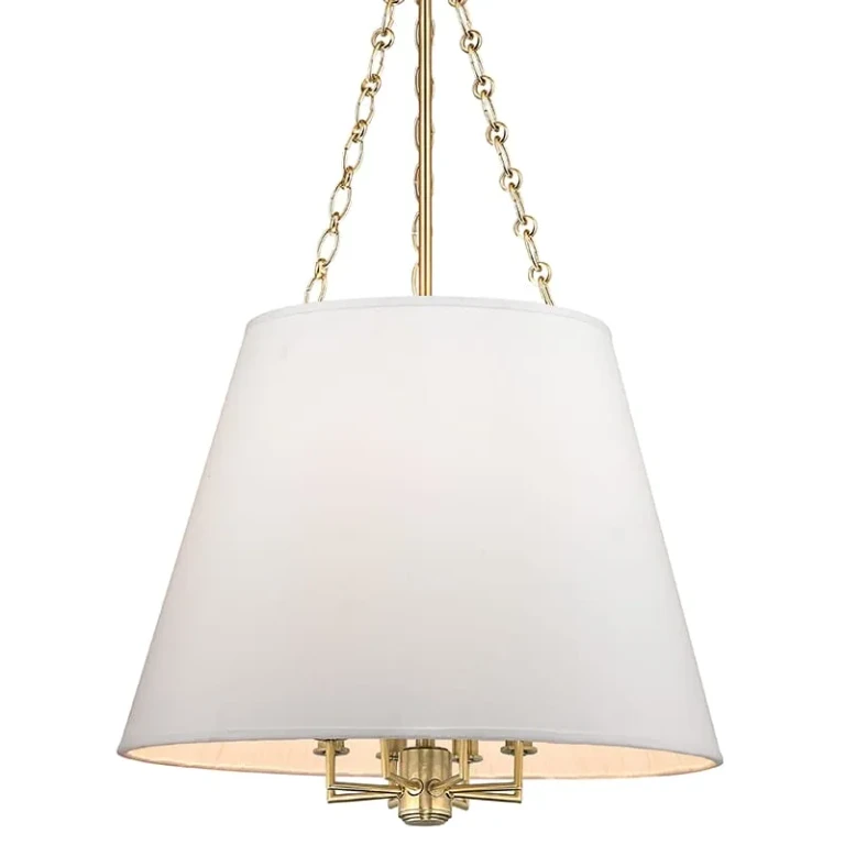 Burdett 8-Light 36" Pendant Light in Aged Brass