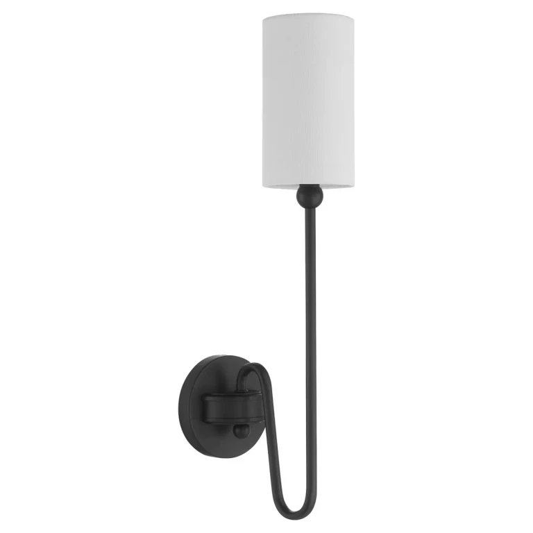 Matte Black One Light Wall Mount from the Charlotte Collection
