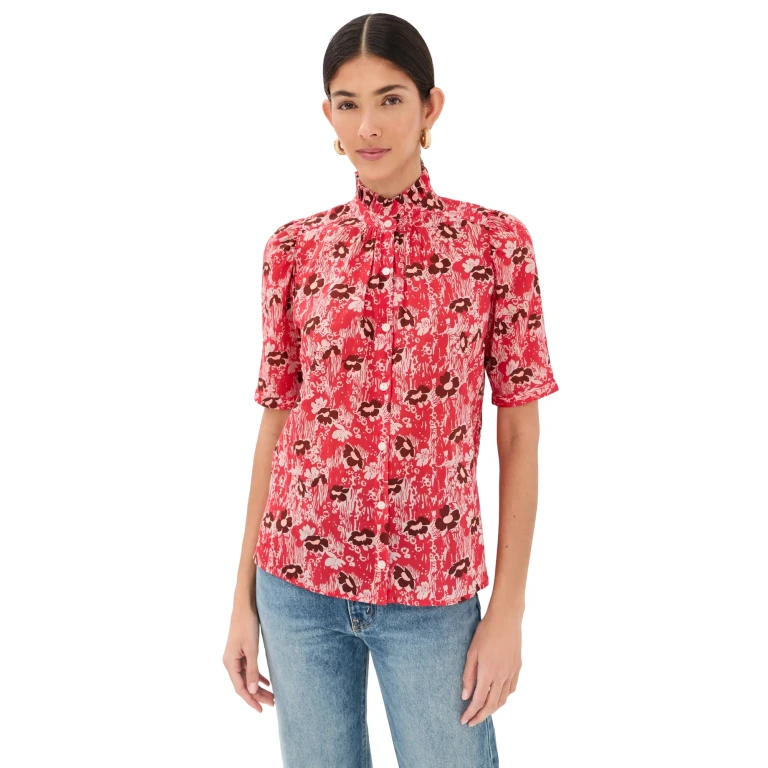 Alix of Bohemia Winnie Rougewood Shirt Medium Red M