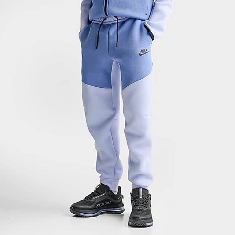 Nike Big Kids Sportswear Tech Fleece Reflective Jogger Pants in Hydrogen Blue/Work Blue/Black Size: Small