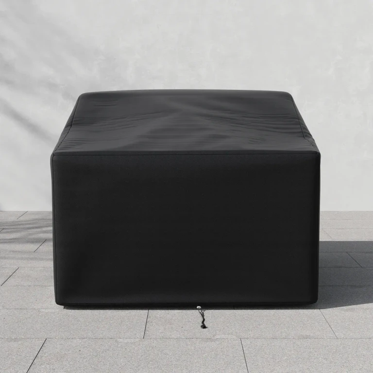 Waterproof 600D Patio Chair Cover Canvas Outdoor Furniture Cover in Black