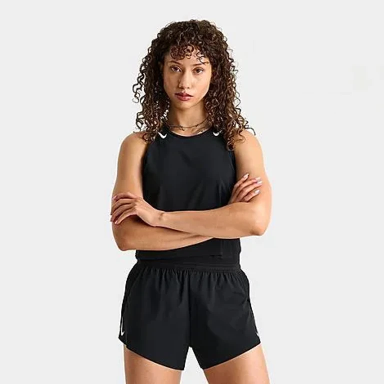 Nike Women's AeroSwift Dri-FIT ADV Crop Tank Top in Ghost/Blue Void Size: XS