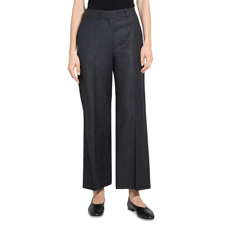 Theory Classic Wool Wide Leg Pants