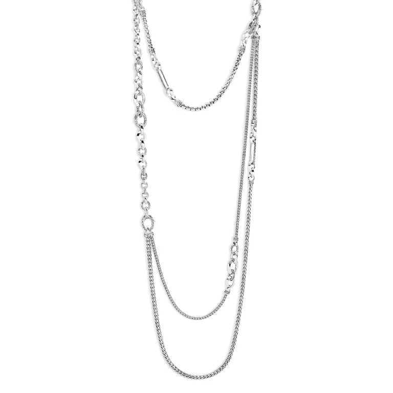 John Hardy Sterling Silver Classic Chain Layered Necklace, 34