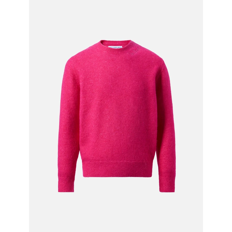 Mc2 Saint Barth Fuchsia Stretch Alpaca Crewneck Lyle Pink