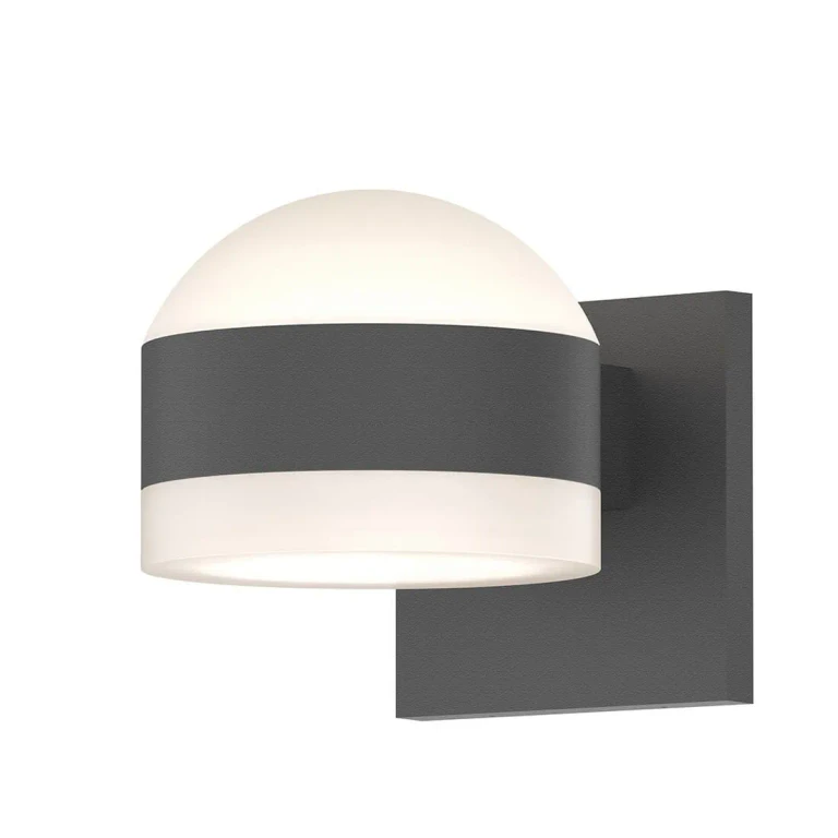 REALS 4" 2-Light Up/Down LED Wall Sconce in Textured Gray