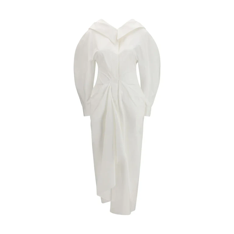 Long Cut-out Chemisier Dress