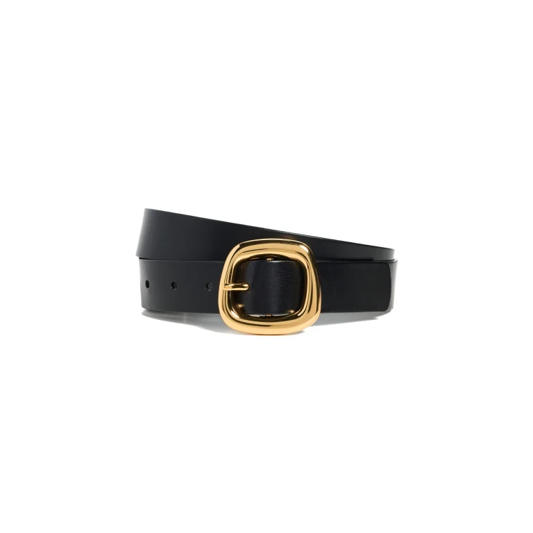 Madewell Sculptural Buckle Belt True Black L