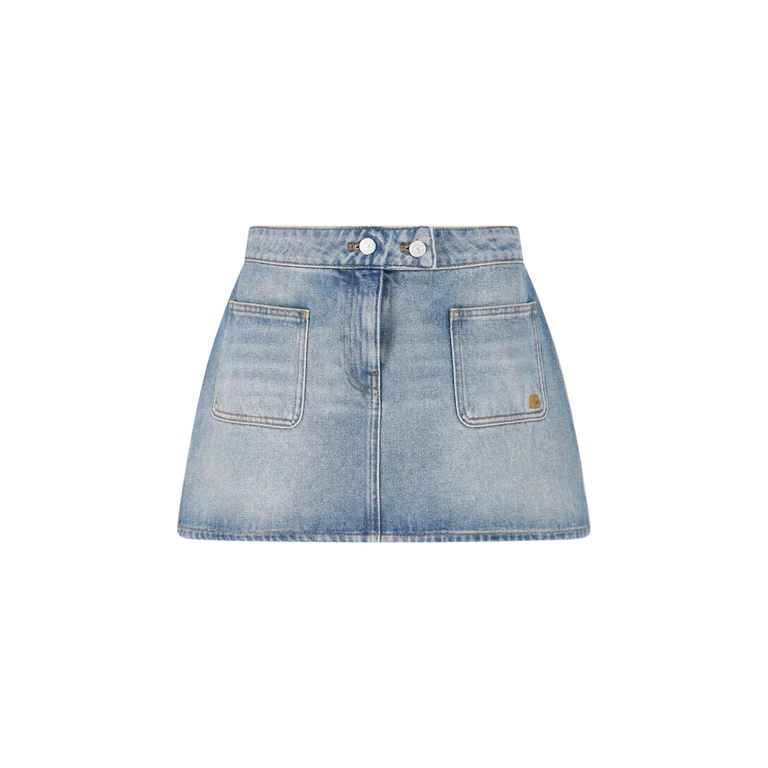 Courrèges Skirts Blue Cotton - Women