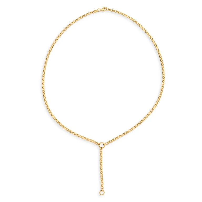 Adina Reyter 14K Yellow Gold Rolo Link Chain Lariat Necklace, 18