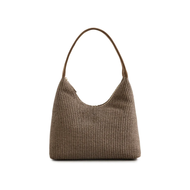 Mansur Gavriel Candy Raffia Hobo Bag Anise One Size