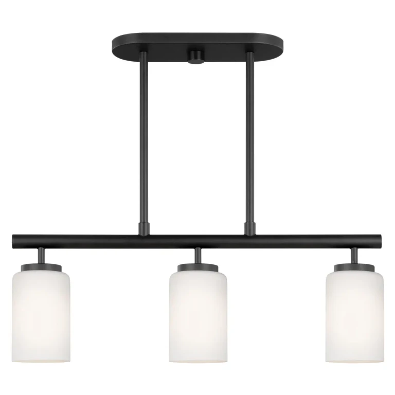 Midnight Black Three Light Island Pendant from the Oslo Collection