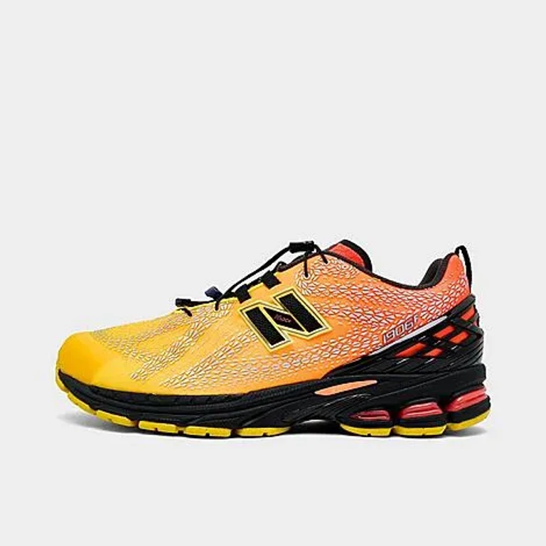 New Balance Men's 1906F Casual Shoes in Punch Yellow/Tangerine Heat/Black Size: 7.5