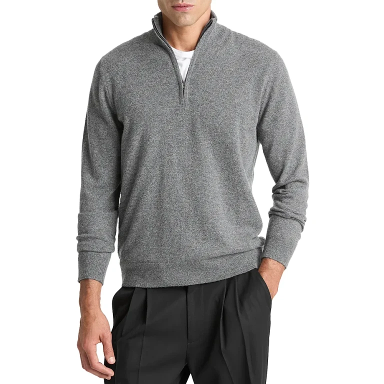 Vince Quarter Zip Cashmere Sweater