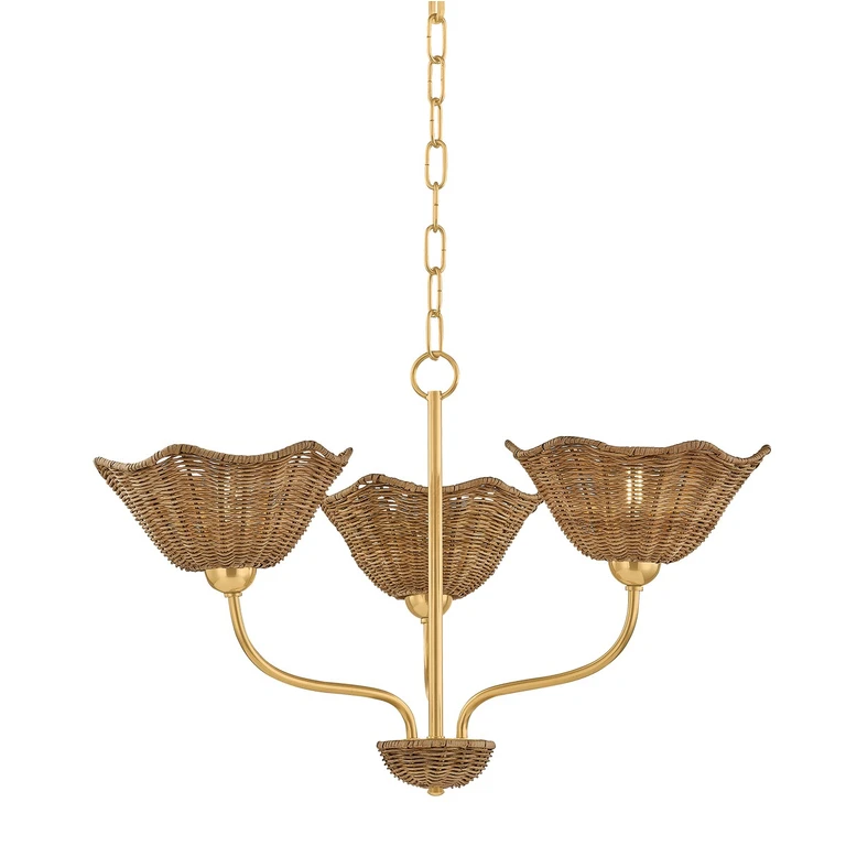 Aged Brass Chandelier from the Kehlani Collection