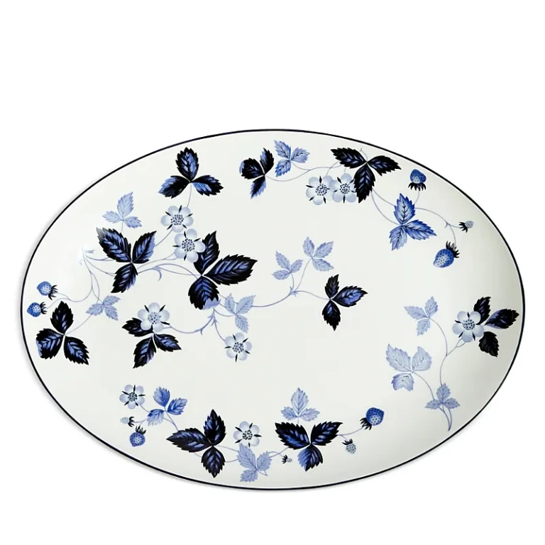 Wedgwood Wild Strawberry Inky Blue Oval Serving Plate