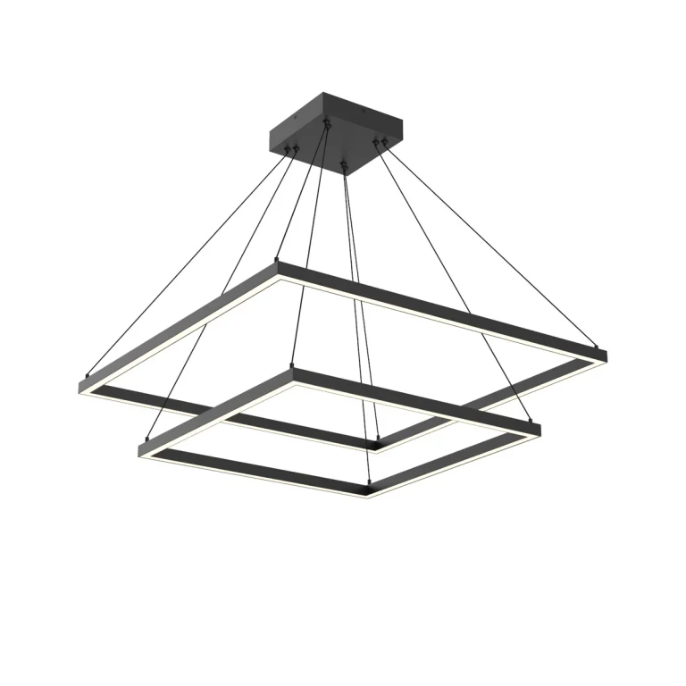 Black LED Chandelier from the Piazza Collection