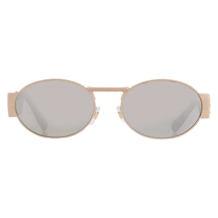 Versace Green Mirror Silver Oval Unisex Sunglasses VE2264 100230 56