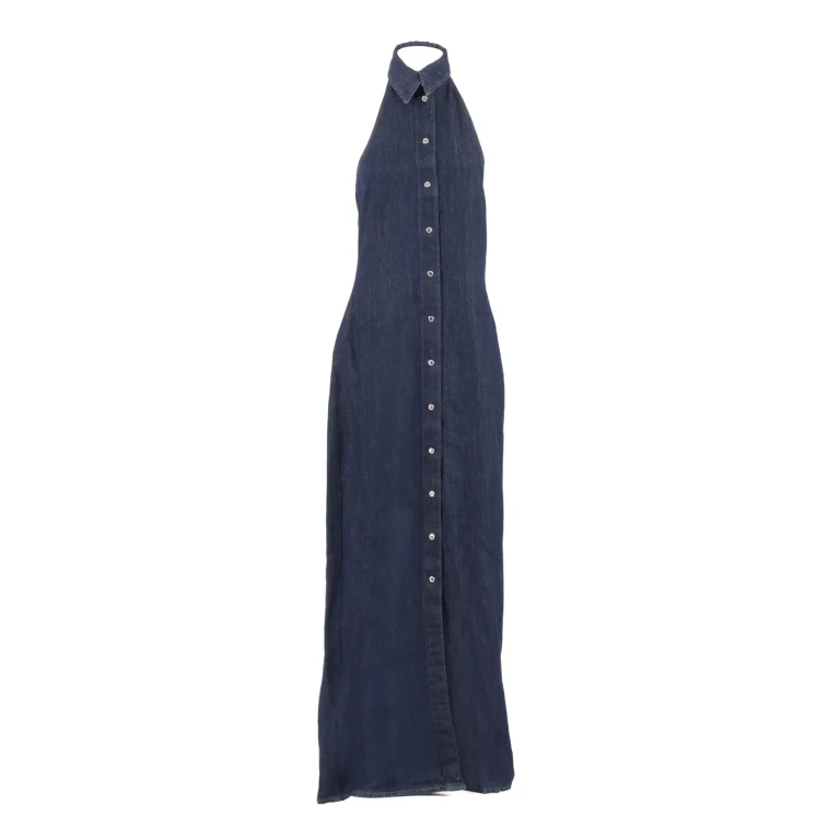 7 For All Mankind Halter Long Shirt Dress Blossom