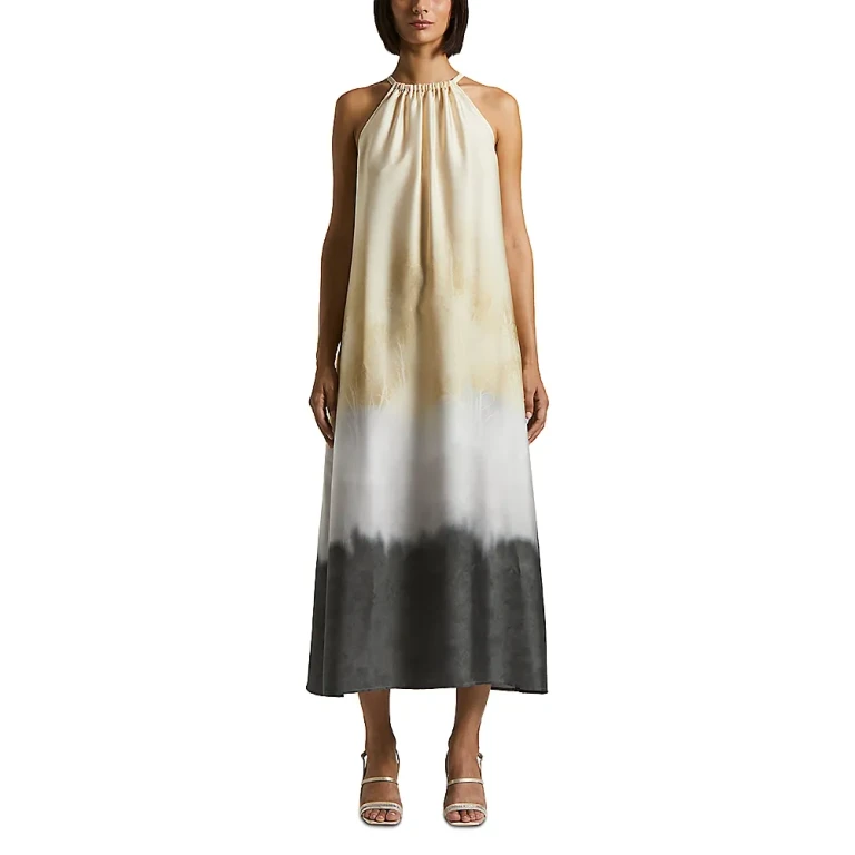 Peserico Printed Halter Dress