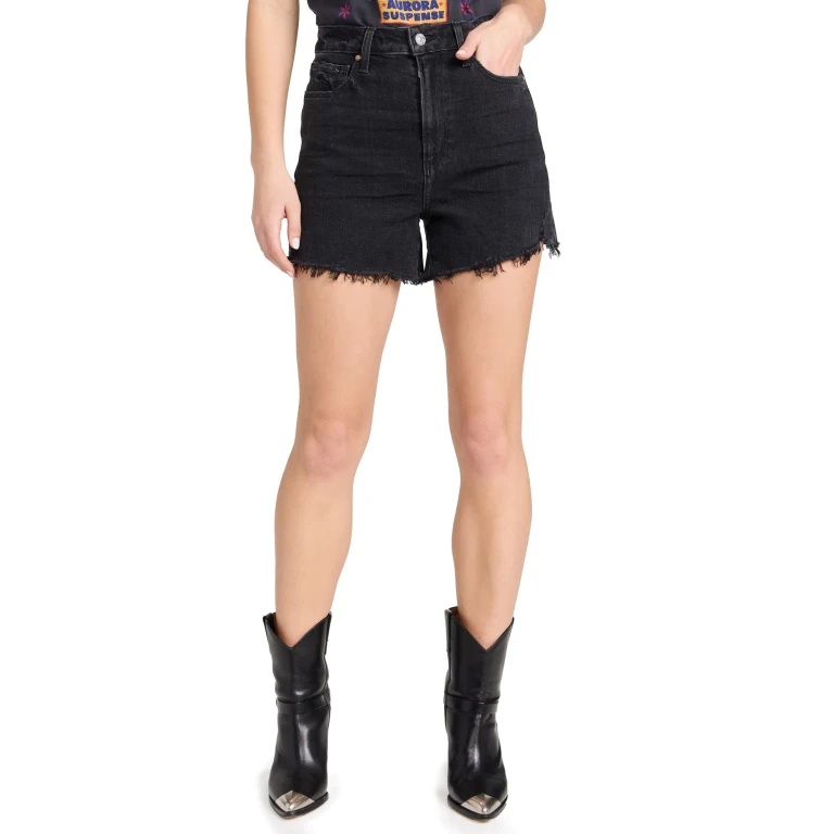 PAIGE Dani Shorts Dark Raven Destructed 25