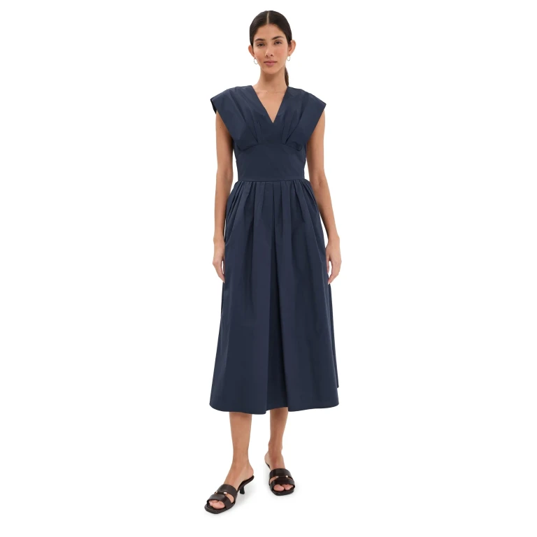 Rosie Assoulin In Full Bloom Dress Navy 8