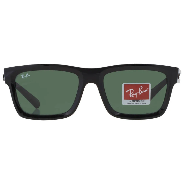 Ray Ban Warren Bio Based Dark Green Rectangular Unisex Sunglasses RB4396 667771 57