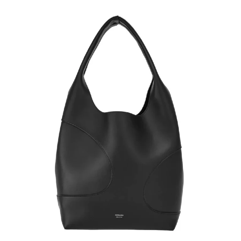 Ferragamo Cut-Out Detailing Hobo Bag in Black