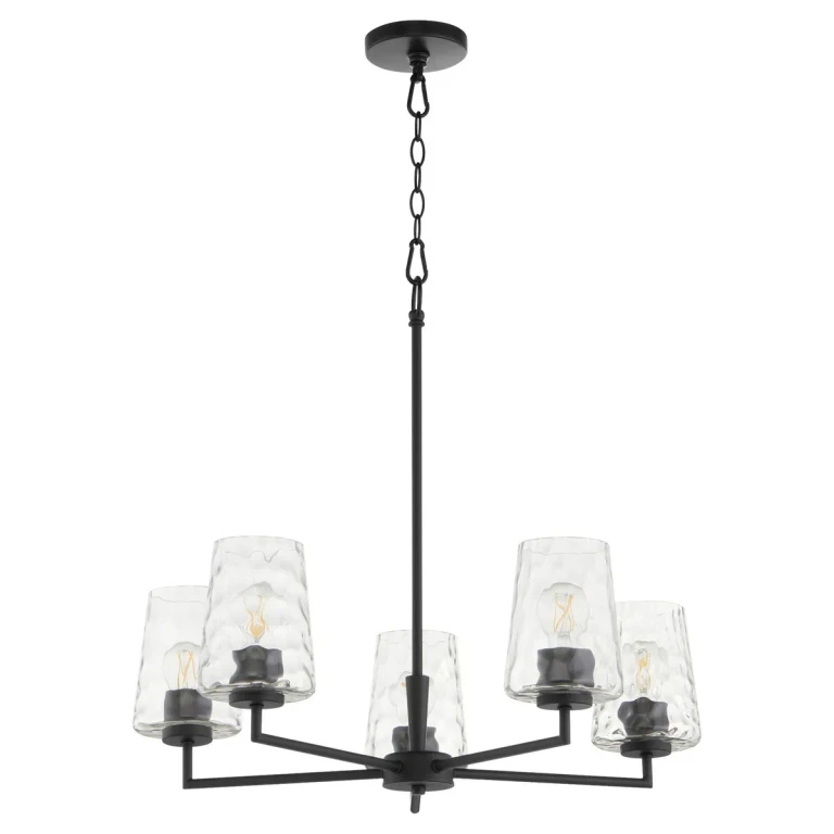 Matte Black Chandelier from the Goodwin Collection