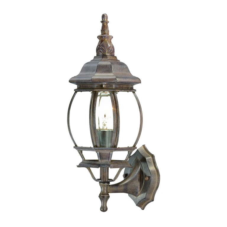 Burled Walnut One Light Wall Sconce from the Chateau Collection