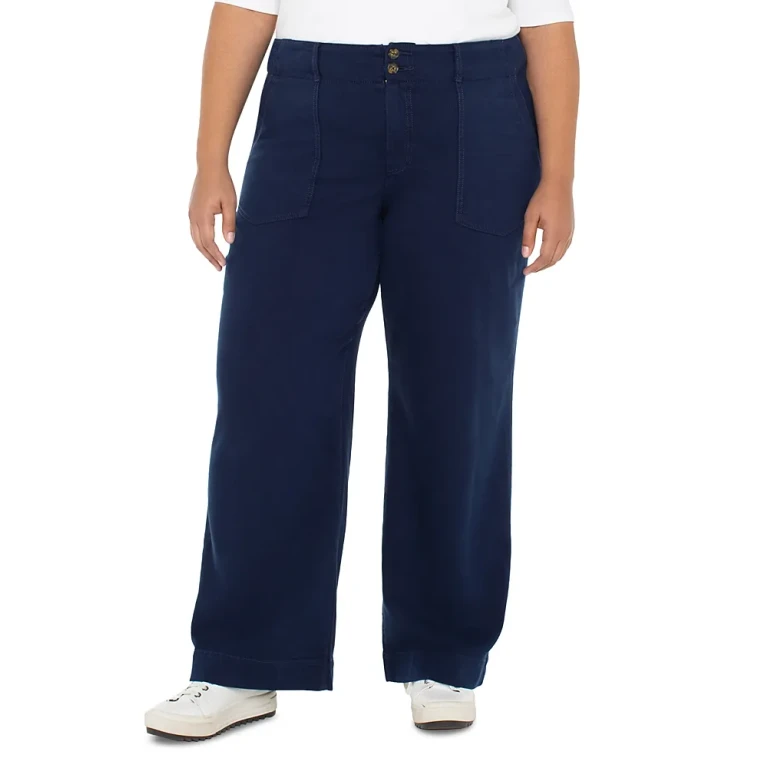 High Rise Wide Leg Jeans in Navy Dusk