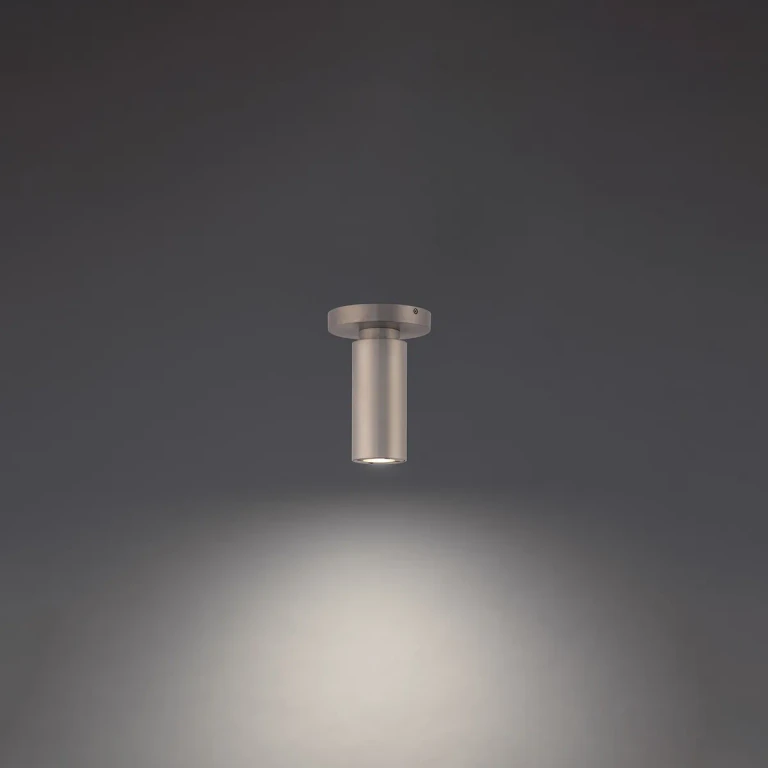 Brushed Aluminum LED Outdoor Flush Mount from the Caliber Collection