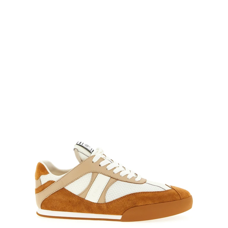 Chloé Beige Polyester Low Top Sneakers - Women