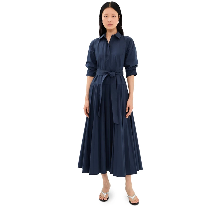 SIMKHAI Arlo Belted Maxi Dress Midnight M