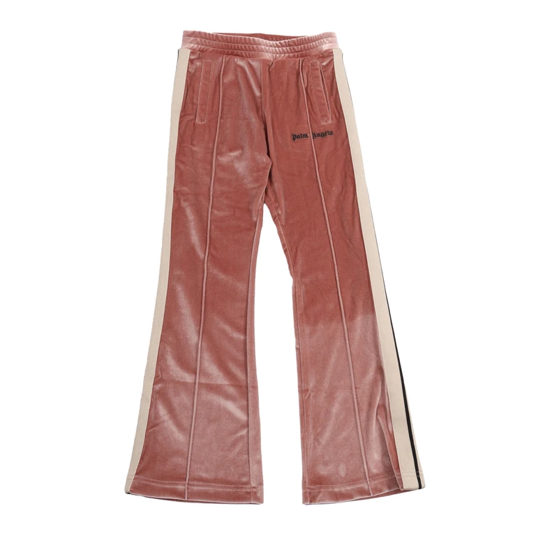 Palm Angels Pa Chenille Track Flare Pant Antique Ros