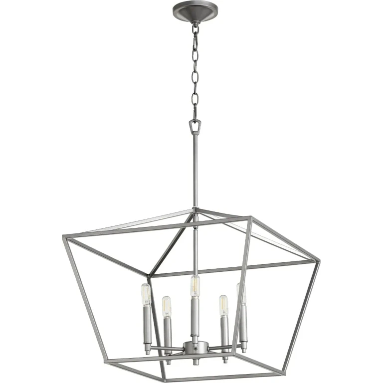Quorum Gabriel 5-Light 18" Dinette & Breakfast Chandelier in Classic Nickel