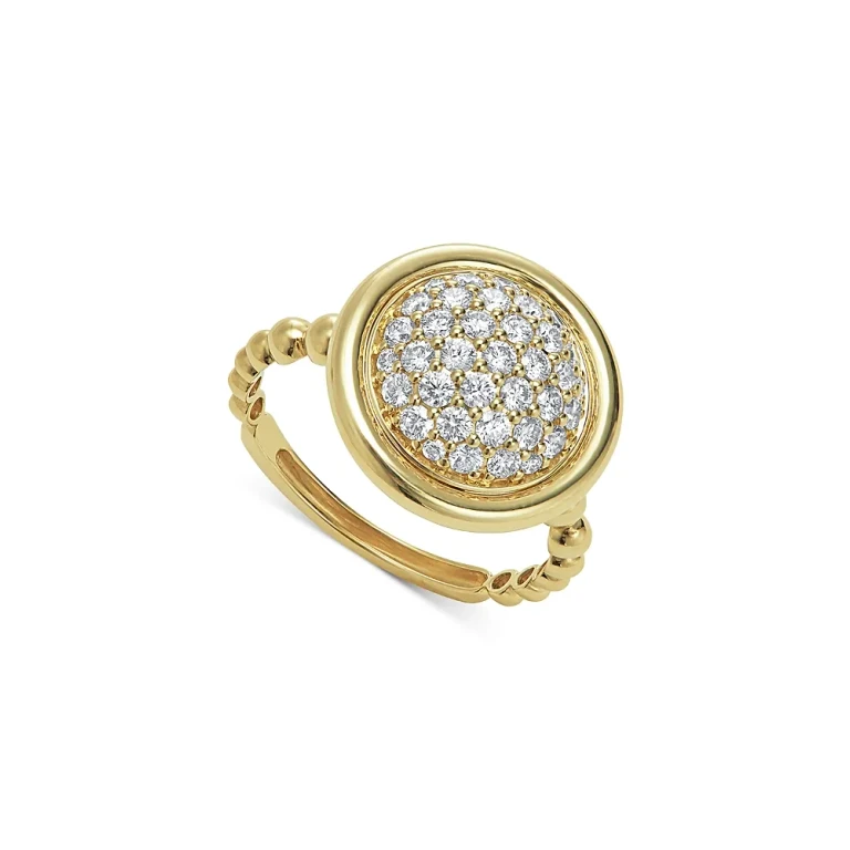 Lagos Meridian 18K Gold & Ceramic Diamond Ring