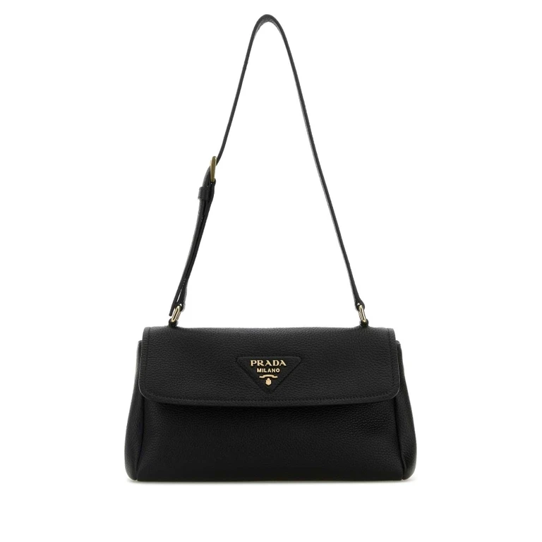 Black Leather Small Shoulder Bag