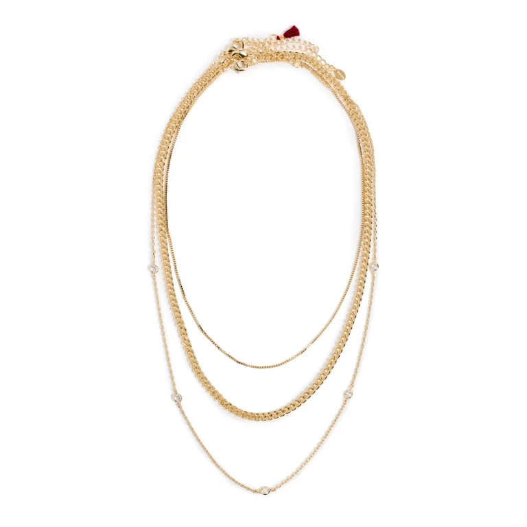 SHASHI Emily Layered Necklaces Gold One Size
