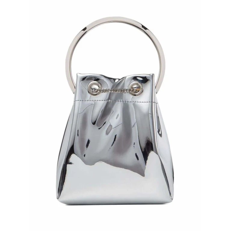 Bon Bon Laminated Leather Bag (BONBONXVKSILVER)
