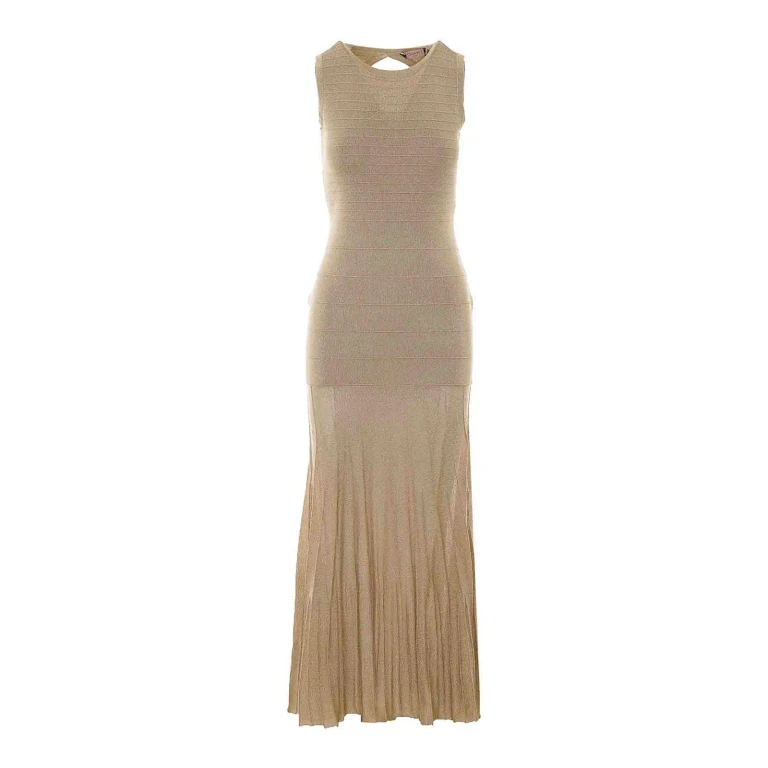 Twinset Robe Au Genou - Or