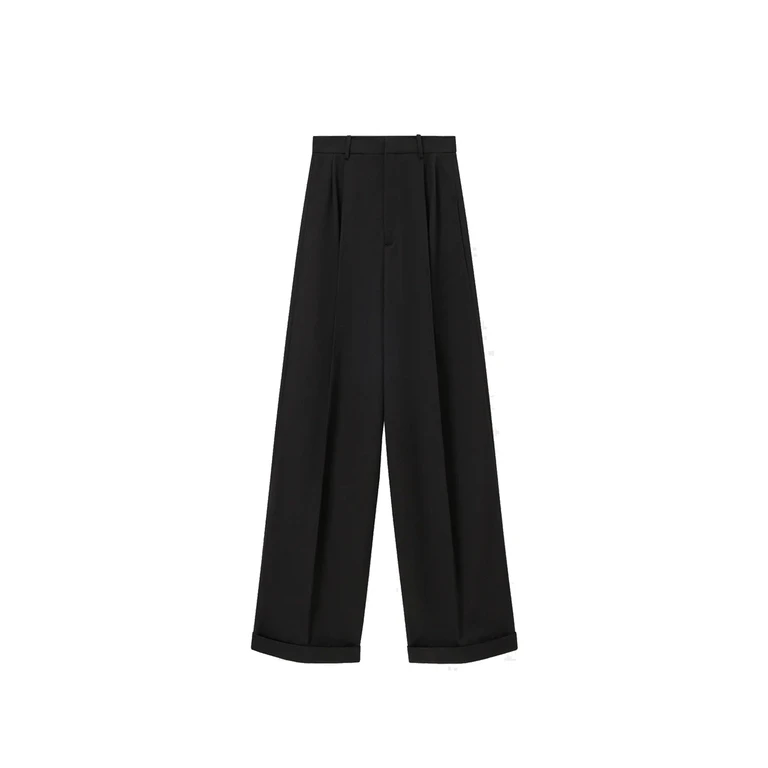 Loewe Cotton And Silk Pants Black - Women