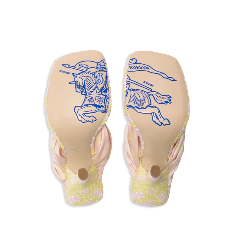 Burberry Sandals White Lining: Viscose - Women