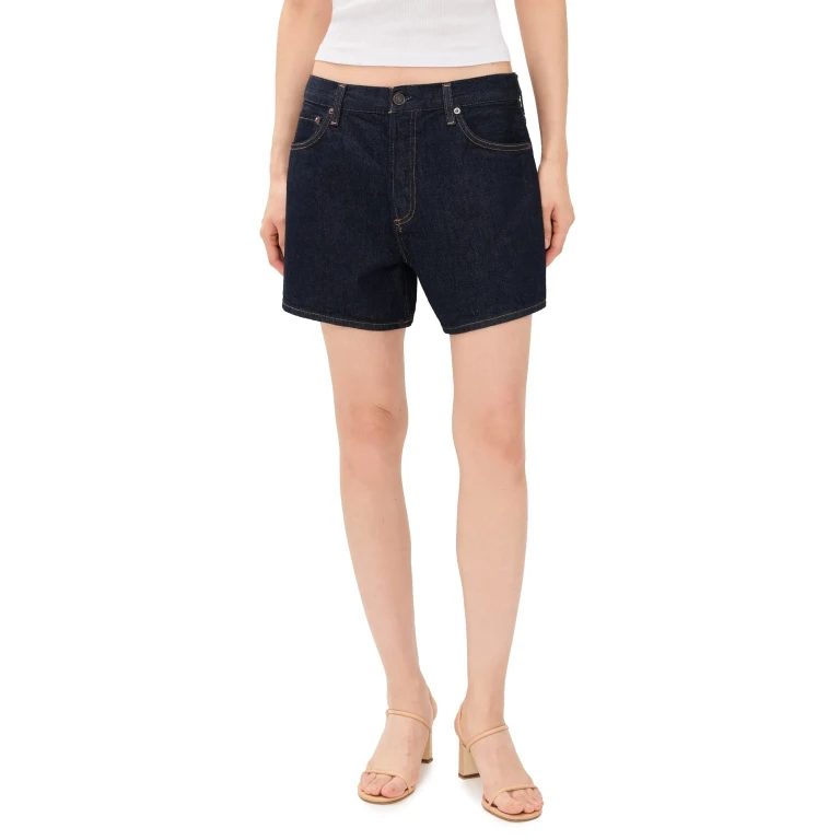 AGOLDE Leith Low Slung Relaxed Fit Shorts Rinse 27