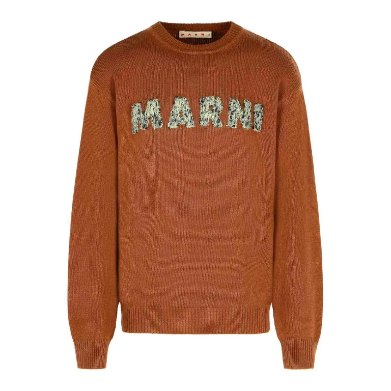Marni Pull Col Rond - Marron